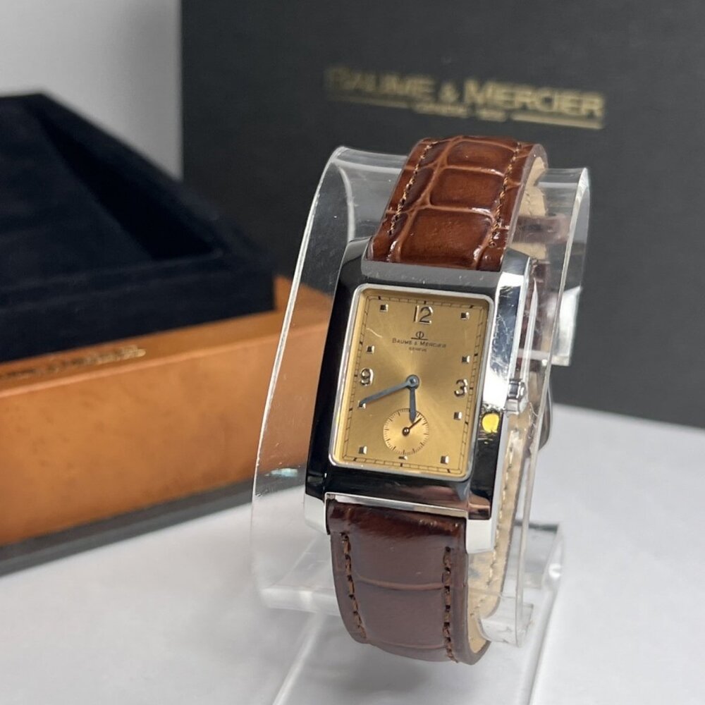 Unisex Baume & Mercier Tank 24.5mm Watch Hampton Salmon Copper Dial